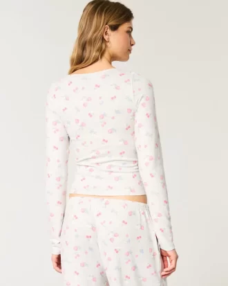 Rahat Meyve Desenli Pijama Üstü