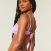 Ribanalı Bağcıklı Kepçe Bikini Üstü