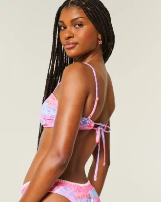Ribanalı Bağcıklı Kepçe Bikini Üstü