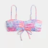 Ribanalı Bağcıklı Kepçe Bikini Üstü