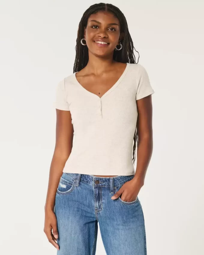 Ribanalı Kısa Kollu Icon Henley