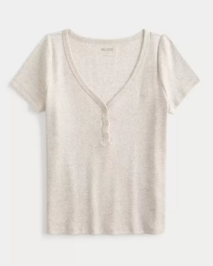Ribanalı Kısa Kollu Icon Henley