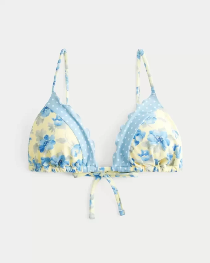 Ruffle Edge Üçgen Bikini Üstü Ruffle Edge Üçgen Bikini Üstü