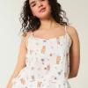 Ruffle Seersucker Uyku Tankı