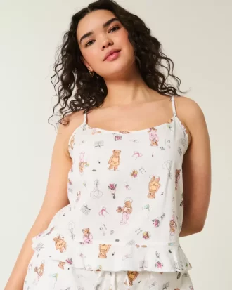 Ruffle Seersucker Uyku Tankı