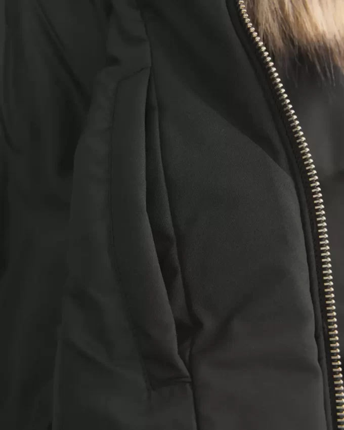 Sahte Kürk Kenarlı Şişme Bomber Ceket