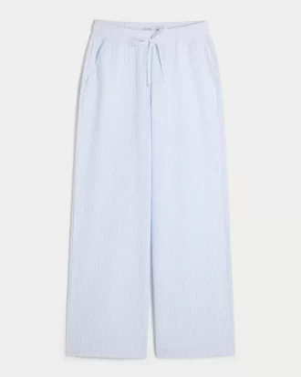 Seersucker Bol Pantolon