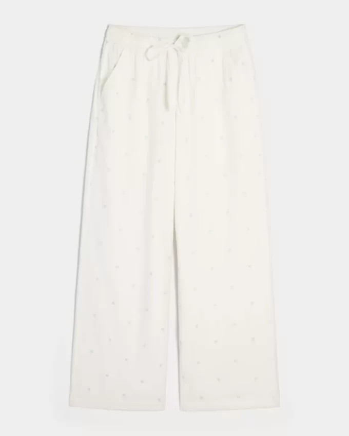 Seersucker Bol Pantolon
