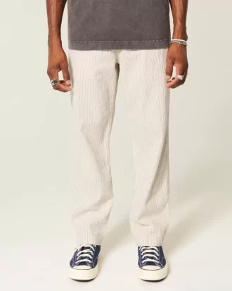 Seersucker Bol Pantolon