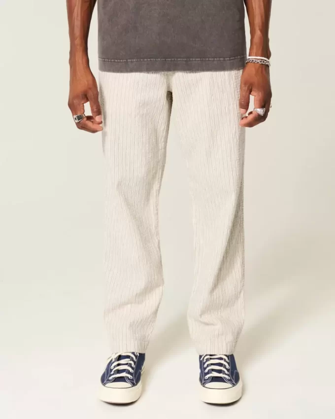 Seersucker Bol Pantolon