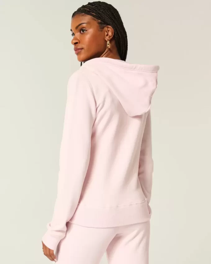 Slim Athletic Dept Grafik Fermuarlı Kapüşonlu Üst