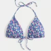 Smokinli Halter Üçgen Bikini Üstü