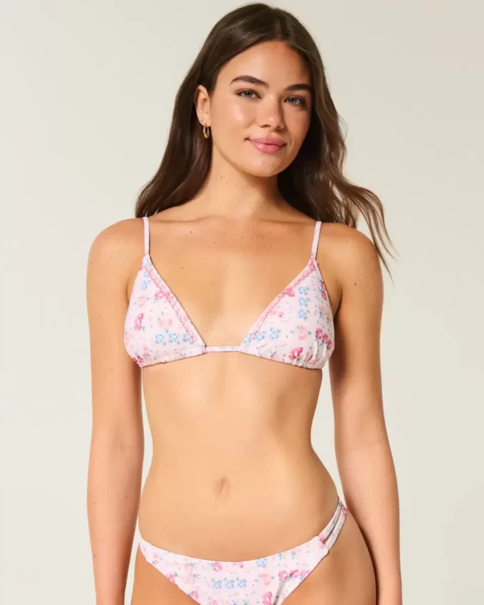 Süslemeli Üçgen Bikini Üstü