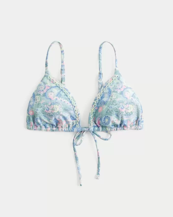Süslemeli Üçgen Bikini Üstü