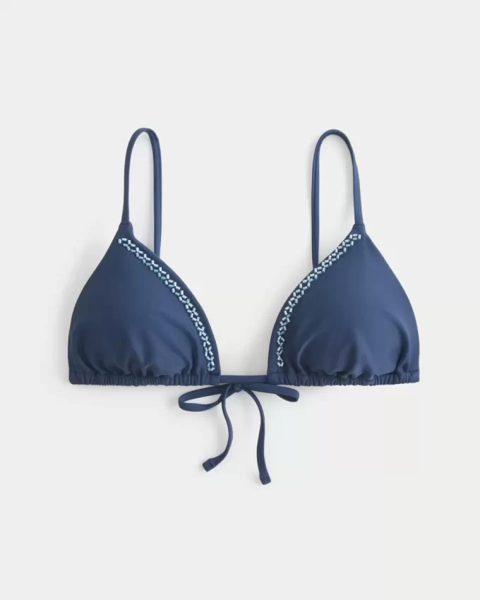 Süslemeli Üçgen Bikini Üstü