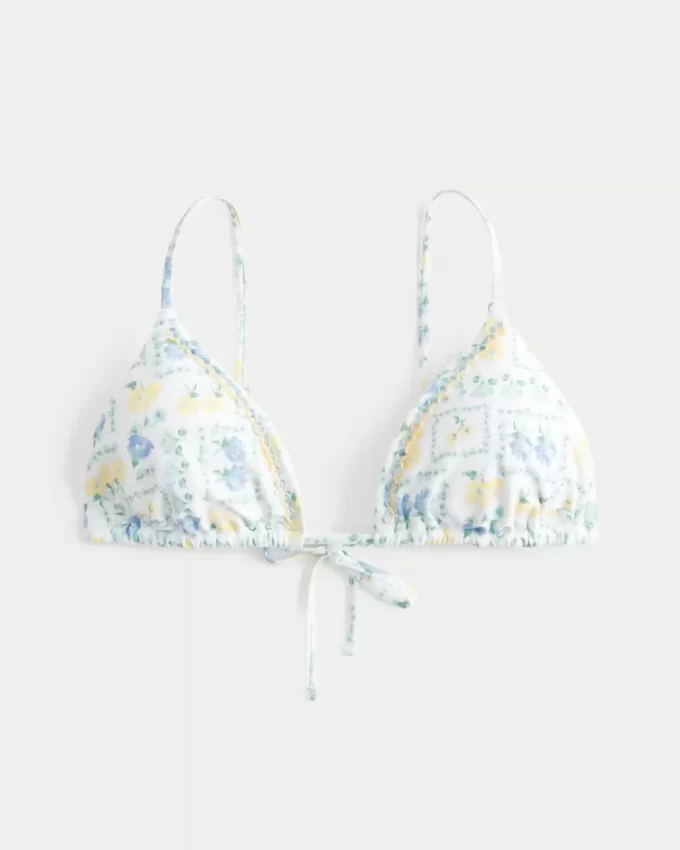 Süslemeli Üçgen Bikini Üstü