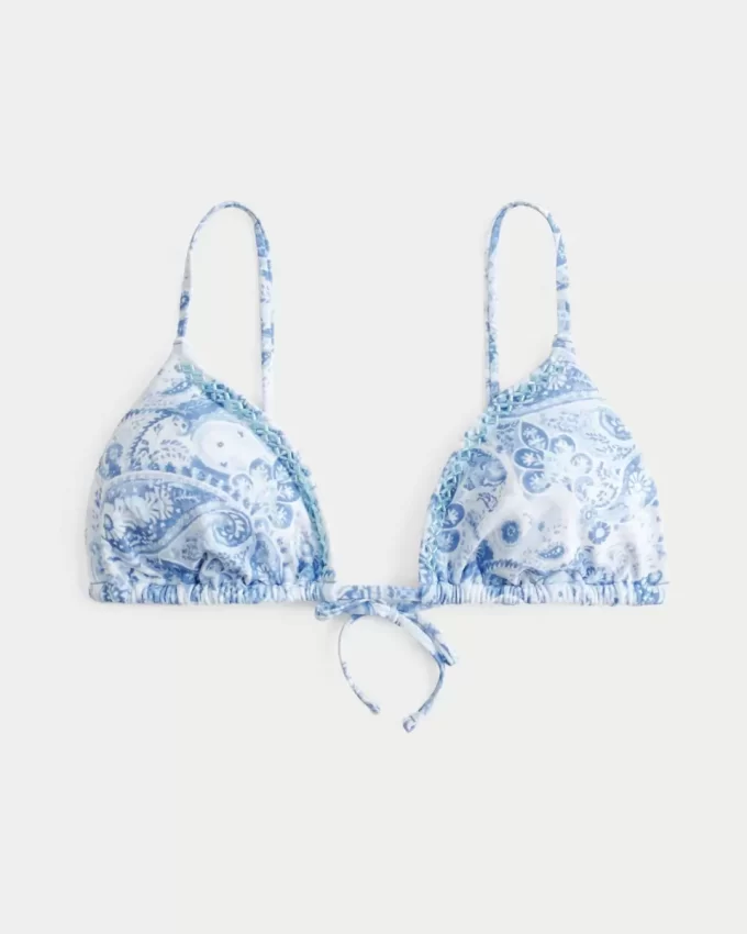 Süslemeli Üçgen Bikini Üstü