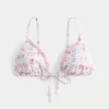 Süslemeli Üçgen Bikini Üstü