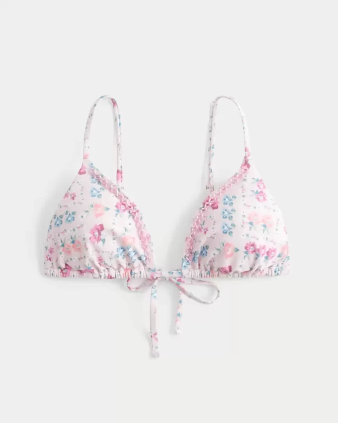 Süslemeli Üçgen Bikini Üstü