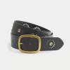 Sunburst Grommet Vegan Deri Kemer Sunburst Grommet Vegan Deri Kemer