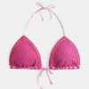 Tığ İşi Üçgen Bikini Üstü