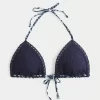 Tığ İşi Üçgen Bikini Üstü