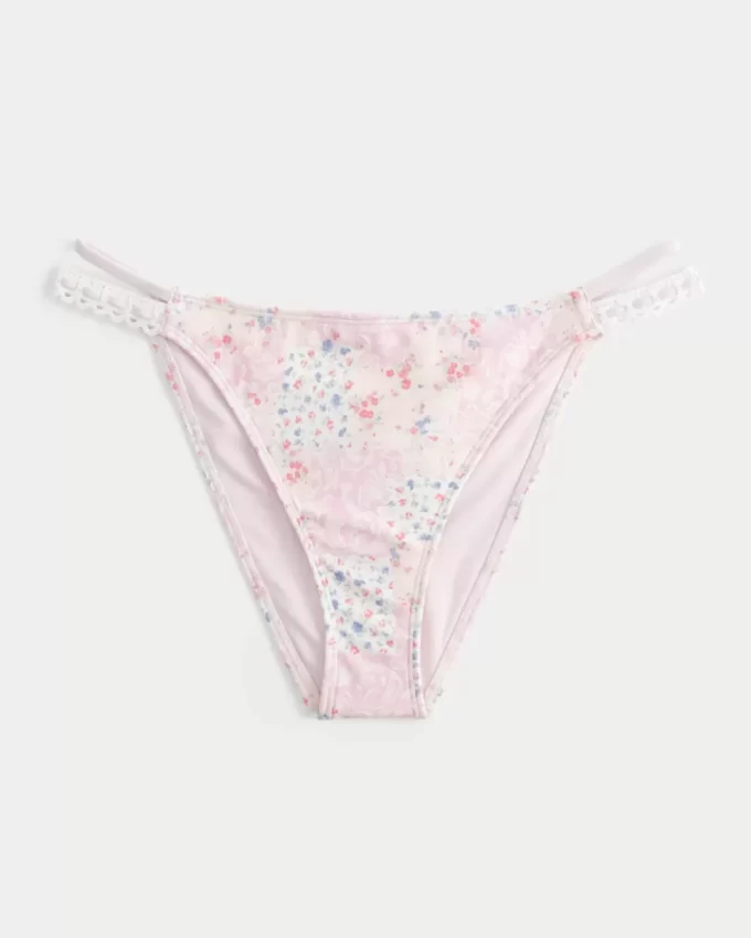 Tığ İşi Karışık Yüksek Paçalı Bikini Altı
