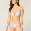 Tığ İşi Kenarlı Askılı Üçgen Bikini Üstü