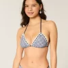 Tığ İşi Kenarlı Askılı Üçgen Bikini Üstü