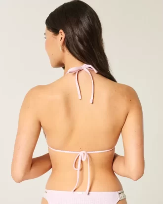 Tığ İşi Kenarlı Askılı Üçgen Bikini Üstü