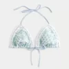 Tığ İşi Kenarlı Askılı Üçgen Bikini Üstü