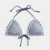 Tığ İşi Kenarlı Askılı Üçgen Bikini Üstü