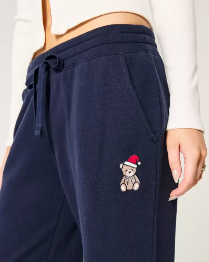 Teddy Bear Grafik Düz Eşofman Altı