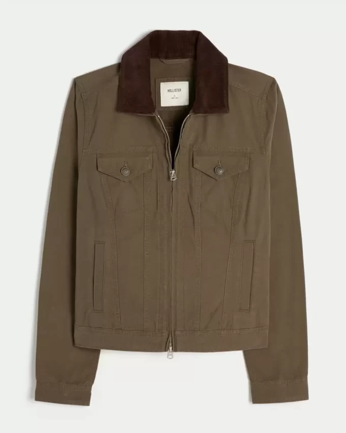 Twill Fermuarlı Ceket