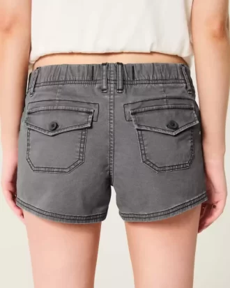 Ultra Düşük Bel Twill Mini Şort