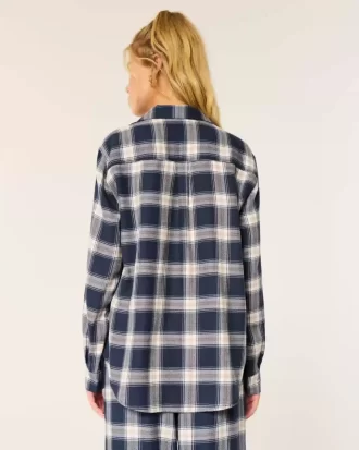 Uzun Kollu Flanel Pijama Üstü