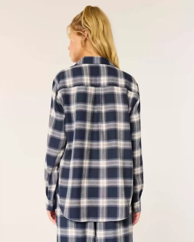 Uzun Kollu Flanel Pijama Üstü