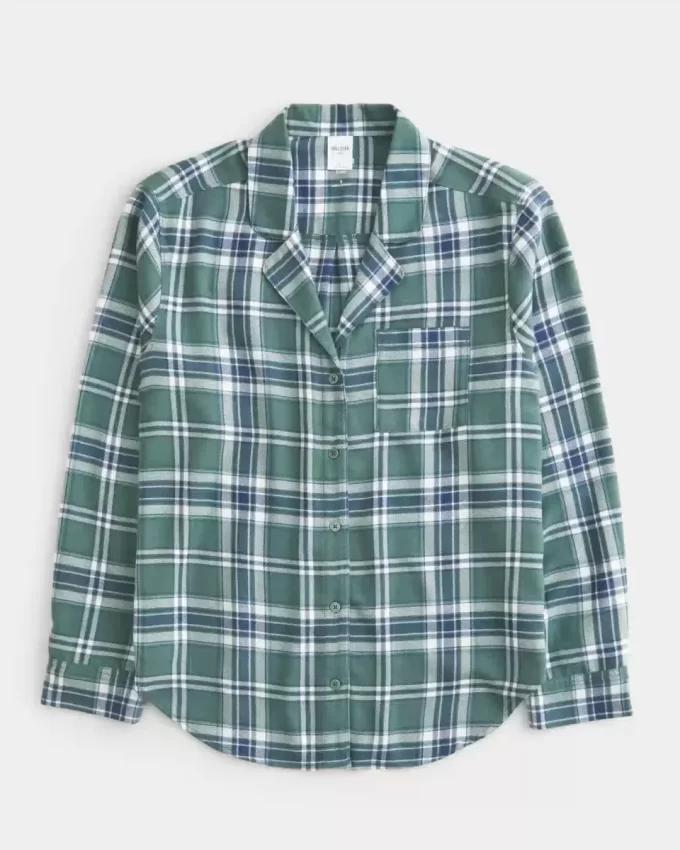 Uzun Kollu Flanel Pijama Üstü