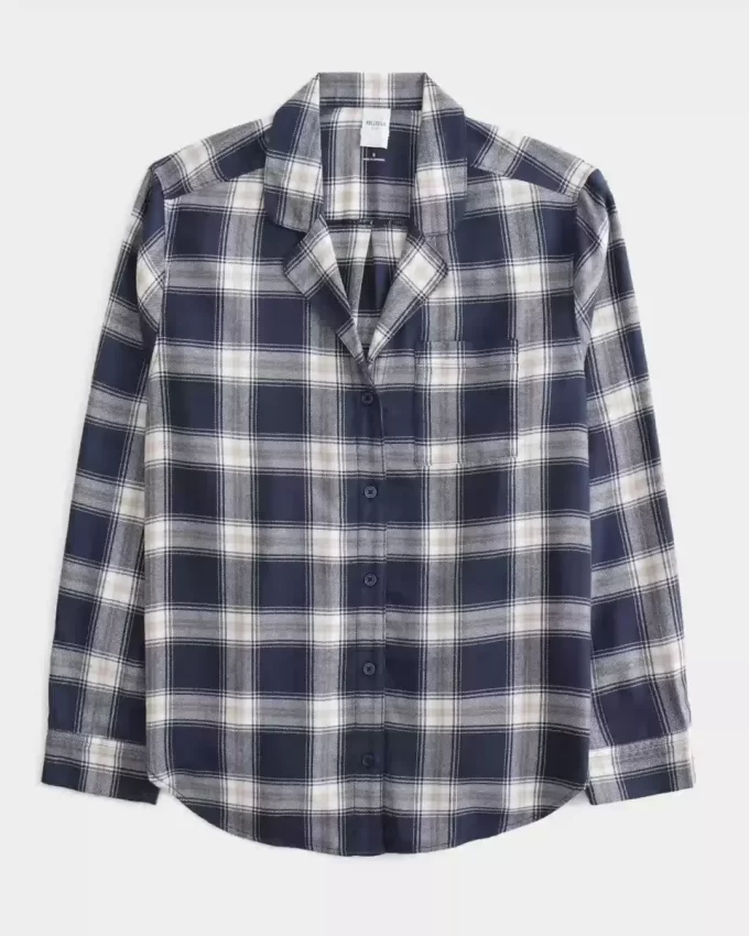Uzun Kollu Flanel Pijama Üstü