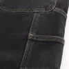 Yıkanmış Siyah Bol Boyacı Kot Pantolonu