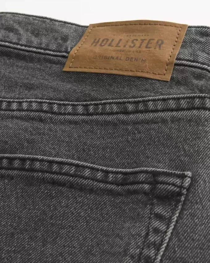 Yıkanmış Siyah Bol Kot Pantolon