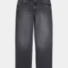 Yıkanmış Siyah Bol Pantolon