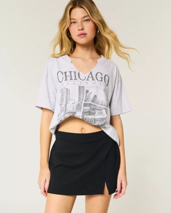 Yüksek Katlı Ponte A-Line Mini Skort Yüksek Katlı Ponte A-Line Mini Skort