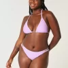Yüksek Paça İşlemeli Dikiş Askılı En Şık Bikini Altı