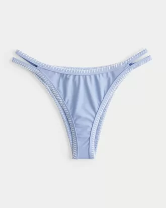 Yüksek Paça İşlemeli Dikiş Askılı En Şık Bikini Altı
