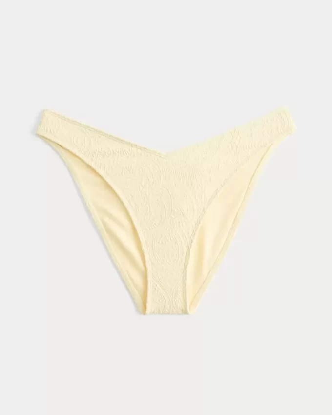 Yüksek Paça V Bel Jakarlı Şımarık Bikini Altı