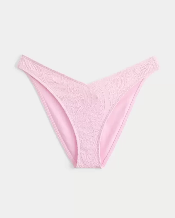 Yüksek Paça V Bel Jakarlı Şımarık Bikini Altı