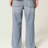 Yırtık Orta Boy Bol Kesim Kot Pantolon